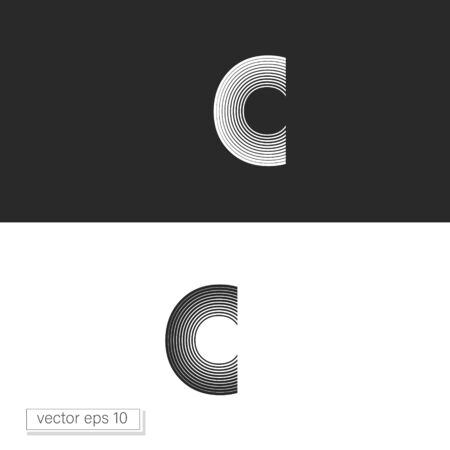 Letter C logo isometric shape, creative idea emblemのイラスト素材