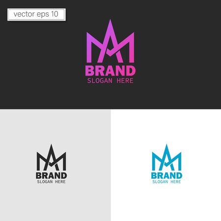 Illustration vector graphic of  initials AM or MA letters logo design mockupのイラスト素材