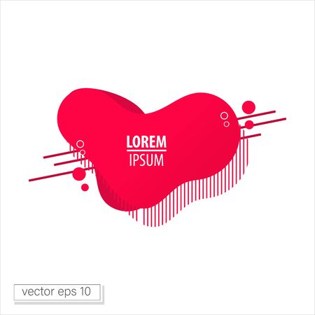 Illustration vector graphic of Modern Abstract Geometric Frame Banner, Red Color Abstract Liquidのイラスト素材