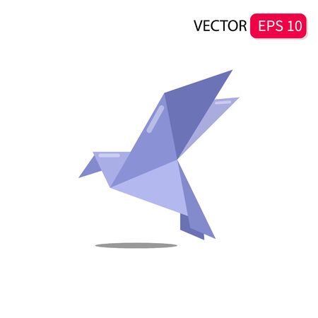 Illustration vector graphic Purple origami birdのイラスト素材