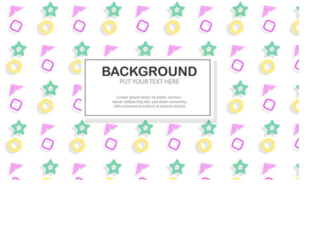 Illustration vector graphic Abstract random colorful geometric figures. Seamless vector patternのイラスト素材