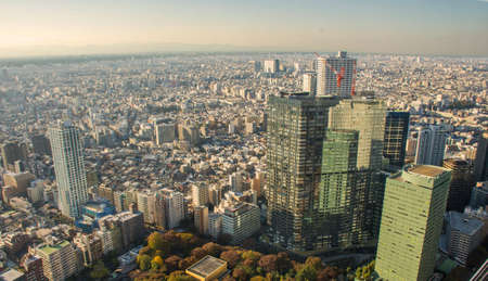 November 17, 2018 - Tokyo Japan, the Tokyo city high view taken from shinjuku government building observation deck.のeditorial素材