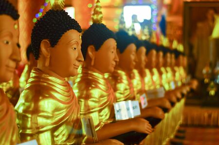 Standing Buddha image at Samutsongkhram, Thailand.の写真素材