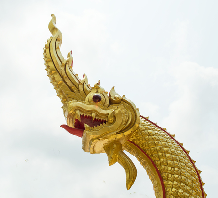 The great Naga stair in Buddha Bucha Temple, Bangkok Thailand.の写真素材