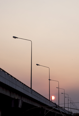 The high way in evening, Bangkok Thailand.の写真素材