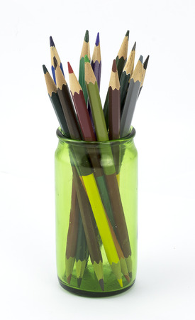 School and office stationary isolated on whiteの写真素材