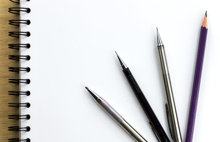 School and office stationary isolated on whiteの写真素材