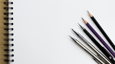 School and office stationary isolated on whiteの写真素材