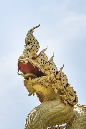 The great Naga stair in Buddha Bucha Temple, Bangkok Thailand.の写真素材