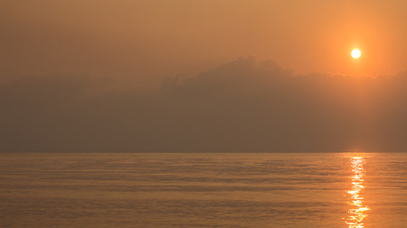 Sunset on the beach at Koh Chang island in Trat Province, in the Gulf of Thailand near the Cambodian border.known also as âElephant Islandâ named because of its elephant shaped headland, is Thailandâs second largest island after Phuket.の写真素材
