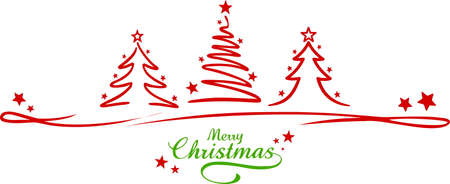 CHRISTMAS TREE abstract card silhouette vectorのイラスト素材