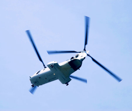 Flying helicopter 
