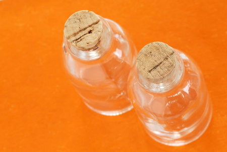 Two glass bottles