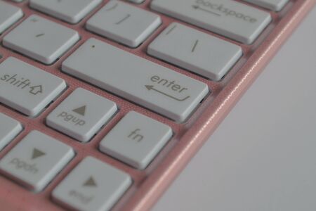 Close up of laptop keyboardの写真素材