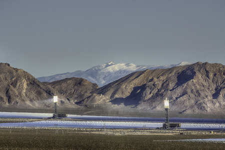 Solar plant near Las Vegasの写真素材