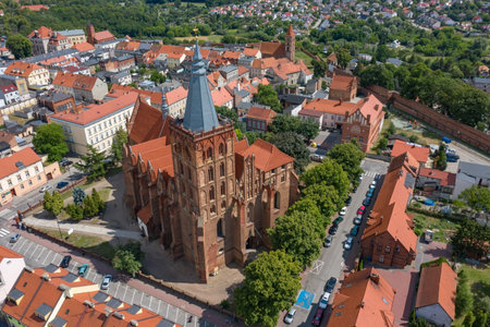 Beautiful Church in a small, medieval town in Poland