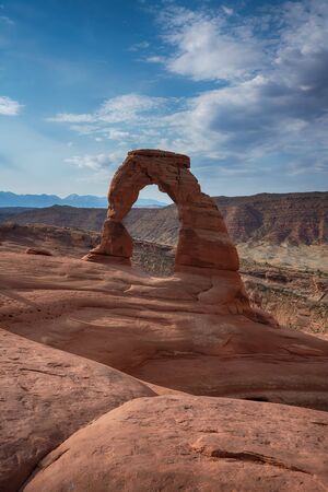 Delicate Arch in Arches National Park in Utahの写真素材