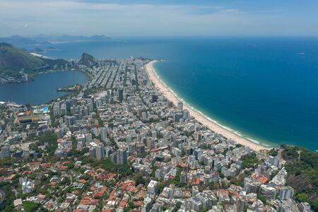 Beaches of Rio de Janeiro shot from the droneの写真素材