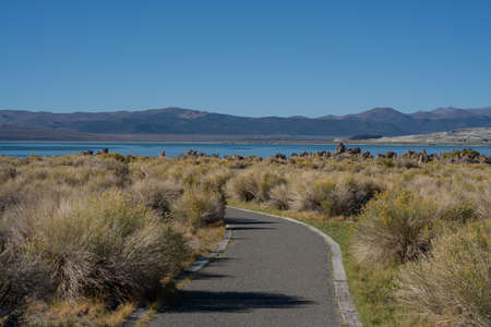 Beautiful, sunny day at Mono Lake Californiaの写真素材