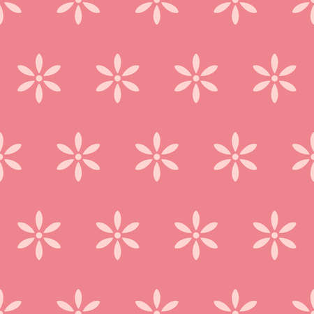 Vector of pink seamless flower pattern isolated on background. Graphic is great for wrapping paper, wallpaper, scrapbooks, backdrops, textiles and fabric.のイラスト素材