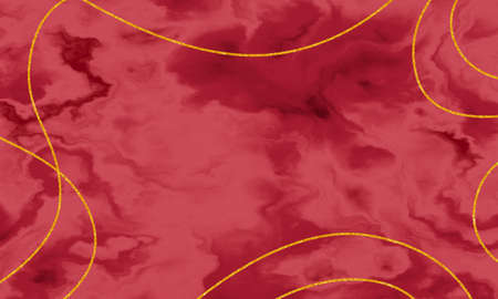 Pink background with fluid abstract shapes and gold frame or border with sparkling glitter effect. Graphic has blank copy space with room for text. Great for backdrops, banners, posters and promotionsの写真素材