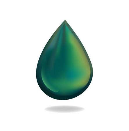 Droplet liqud oil, for chemical industry or etc concept in realistic illustration vector on white backgroundのイラスト素材