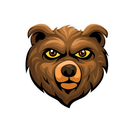 Bear head mascot  symbol cartoon illustration vectorのイラスト素材