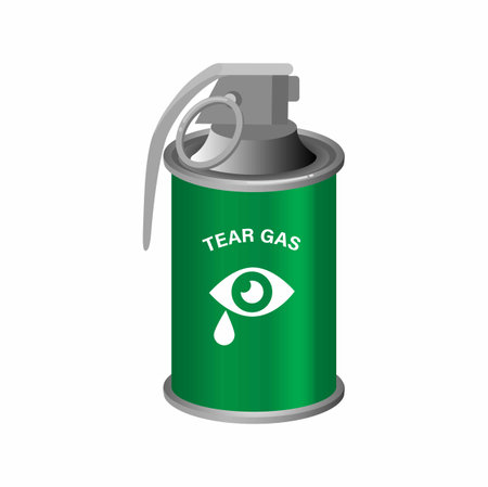Tear Gas Canister Grenade Military Weapon Illustration Vectorのイラスト素材