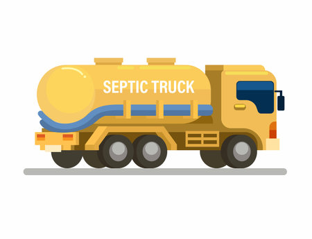 Septic Tank Vacuum Service Truck illustration Vectorのイラスト素材