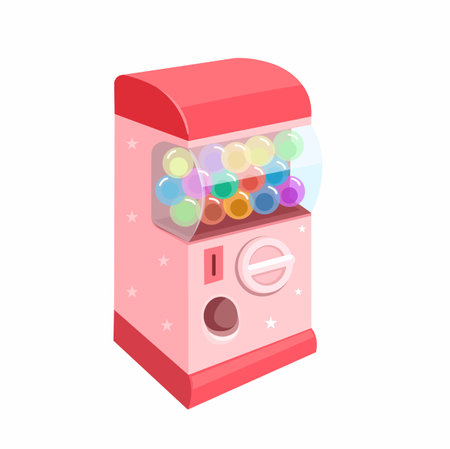 Toy Gacha Vending Machine Cartoon Illustration Vectorのイラスト素材