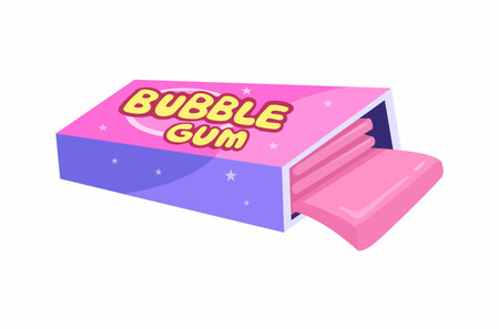 Bubble Gum Candy Cartoon Illustration Vectorのイラスト素材
