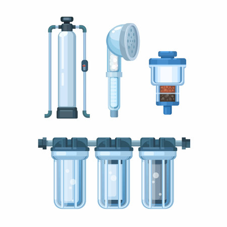 Water Purifier Filter Object Set Illustration Vectorのイラスト素材