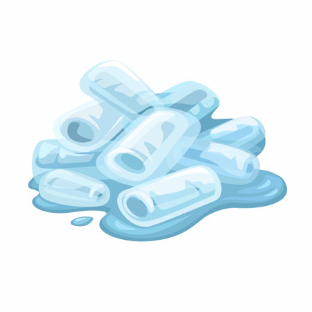 Tube Ice Cartoon Illustration Vectorのイラスト素材