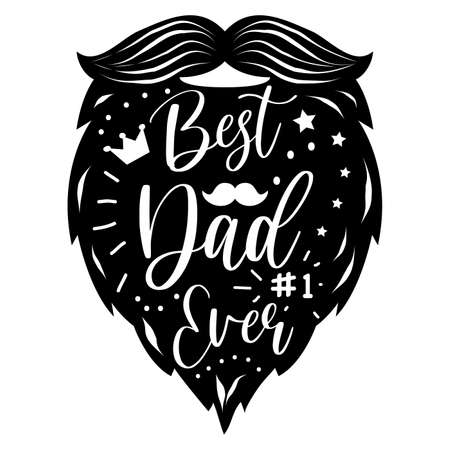 Best Dad Ever Happy Father's Day Greeting Designのイラスト素材