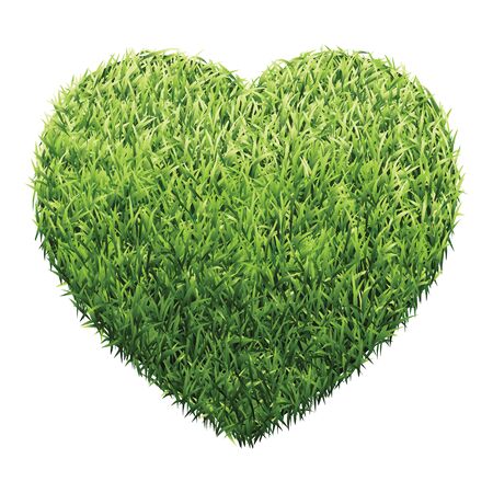 Hexagon of green grass. A lawn with gradient light green to dark green.のイラスト素材