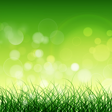 Illustration of abstract meadow green grass with green spring concept backgroundのイラスト素材