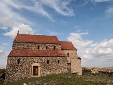 Cisnadioara Fortified Church near Sibiu in Romania, Europe.の写真素材