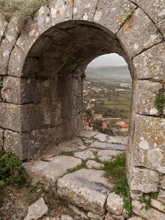 View from Shkoder castle in Albania, Europe.のeditorial素材