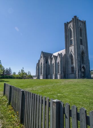 Landakot Cathedral in Reykjavik Iceland.の写真素材