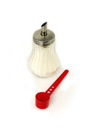 Sugar bowl isolated on whiteの写真素材