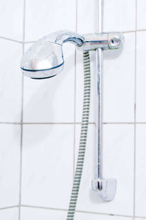 Old metal shower, white toned light compositionの写真素材