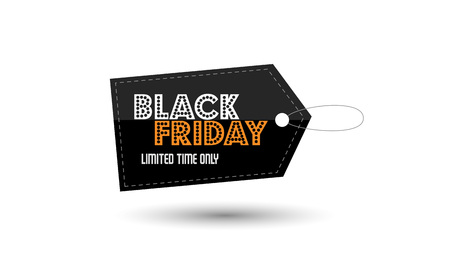 Black Friday sale price label design template. Vector illustration of Black Friday promotion label conceptのイラスト素材