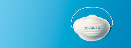 Face mask protection, coronavirus, flu. White medical mask isolated.