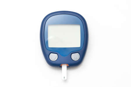 Glucometer isolated on white background. Blood sugar test deviceの写真素材