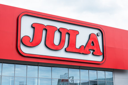 Wroclaw, Poland - MAY 29, 2022: Swedish supermarket Jula logo signのeditorial素材