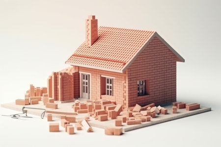 Building house concept, construction project - generative AIの素材