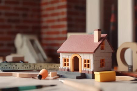 Building house concept, construction project - generative AIの素材