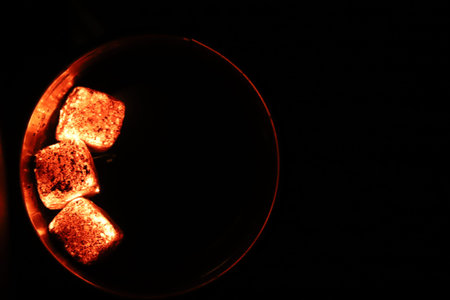 Glowing coals with glitch style lighting, enriched by noise, effect and grain details, create a...