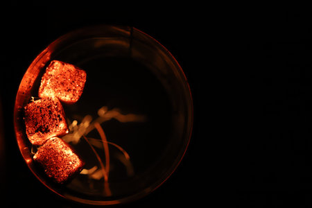 Glowing coals with glitch style lighting, enriched by noise, effect and grain details, create a...