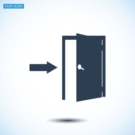 door icons, vector best flat icon, EPSのイラスト素材